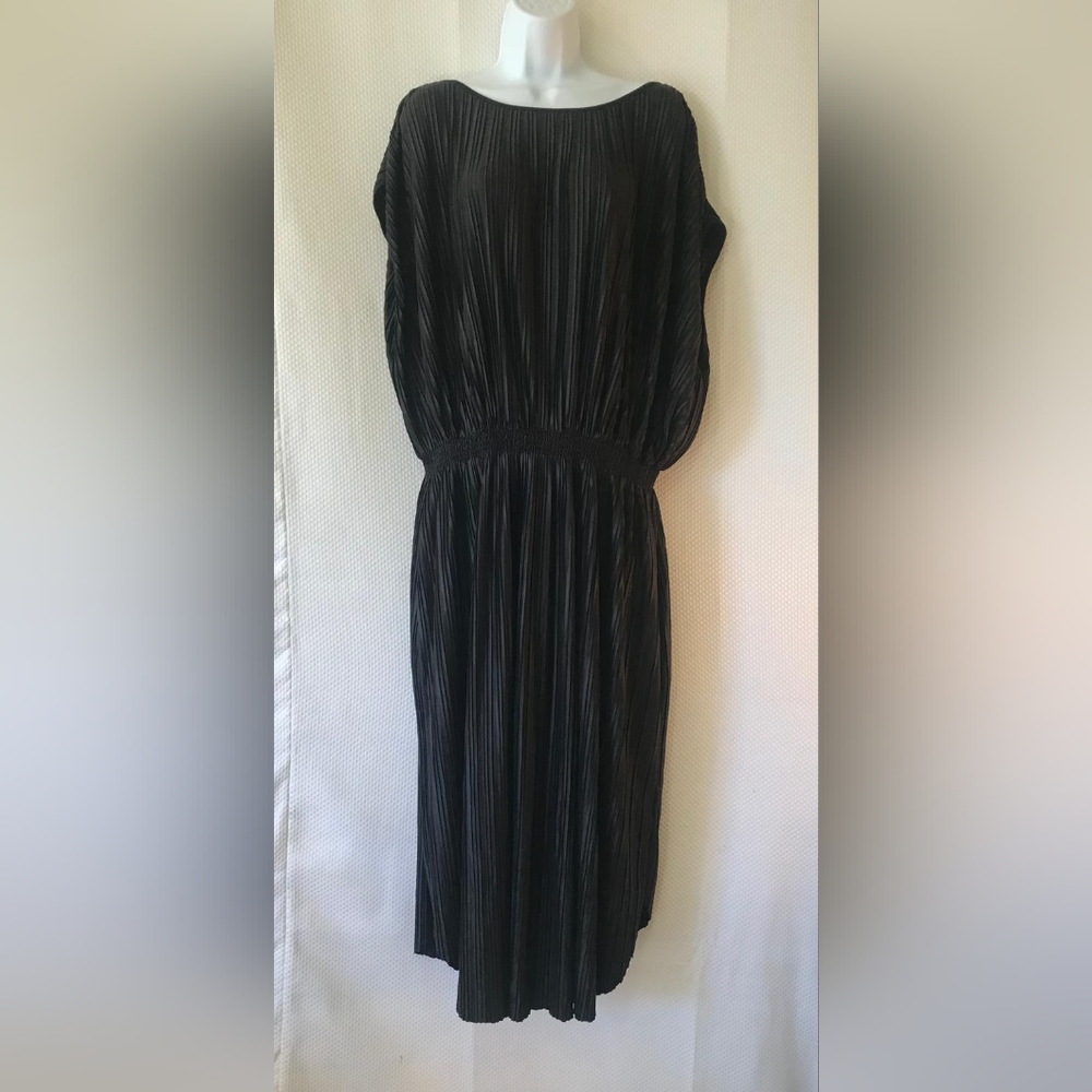 Banana Republic Black Pleated Maxi Dress - Picture 2 of 8